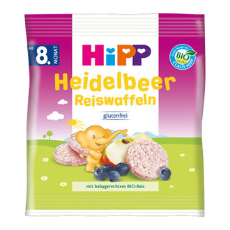 Hipp Organik Pirinçli Yaban Mersinli Bebek Gofreti 30 G