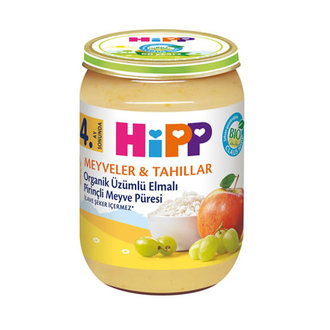 Hipp Organik Üzümlü Elmalı Pirinçli Meyve Püresi 190 G