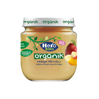 Hero Baby Organik Karışık Meyve Püreli Kavanoz Mama 120 G