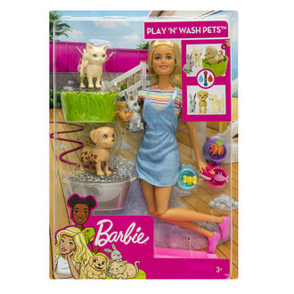 Barbie Ve Hayvanları Banyo Eğlencesinden Oyun Seti