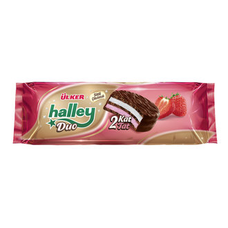 Halley Duo Sütlü Çikolatalı Ve Çilekli Bisküvi 225G