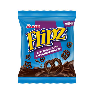 Ülker Flipz Bitter Çikolata Kaplamalı Kraker 60 G