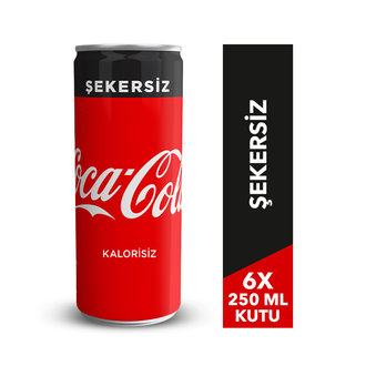 Coca-Cola Şekersiz 6X250 Ml Kutu
