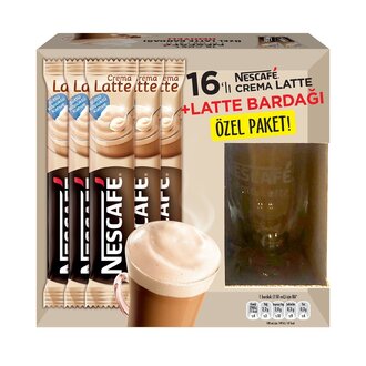 Nescafé Crema Latte 16'lı Paket 16X17G + Latte Mug Hediyeli