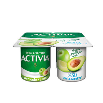 Activia Doğal Probiyotikli Avokado & Elmalı Yoğurt 4X100 G