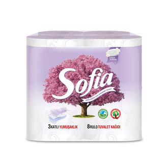 Sofia Doğal Sabun Kokulu Tuvalet Kağıdı 8'Li