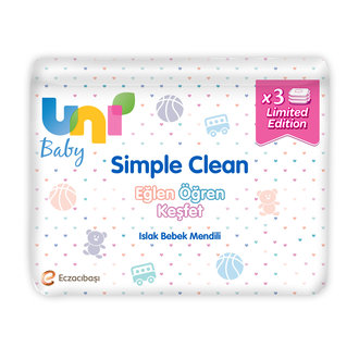 Uni Baby Simple Clean Islak Havlu 3X52 Adet