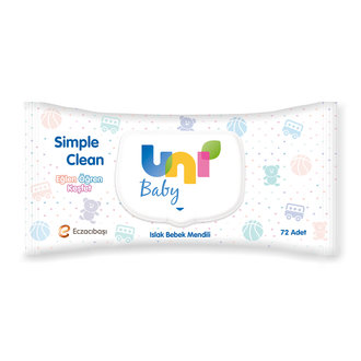 Uni Baby Simple Clean Islak Havlu 72 Adet