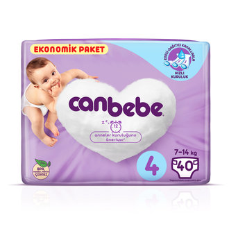Canbebe 4 Beden Ekonomik Paket Maxi 7-14 Kg 40'lı
