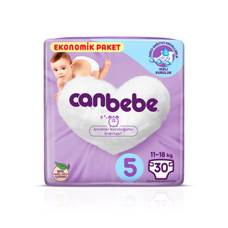 Canbebe 5 Beden Ekonomik Paket Junior 11-18 Kg 30'lu