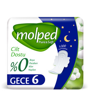 Molped Pure&Soft Ultra Ped Gece 6'lı
