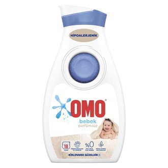 Omo Bebek Parfümsüz Sıvı Çamaşır Deterjanı 900 ML 18 Yıkama