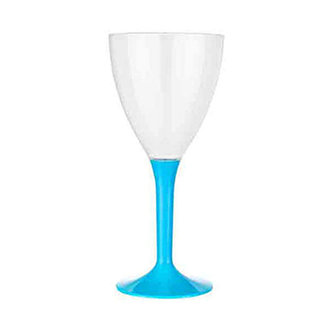 Roll Up Partydreams Şarap Bardağı 10'Lu Mavi Ayaklı