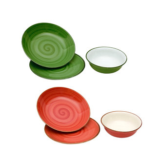 Tulu Porselen Trend Tabak Çeşitleri(kırmızı/yeşil)
