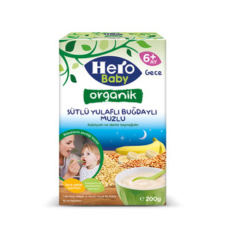 Hero Baby Organik Buğdaylı Yulaflı Muzlu 200 G