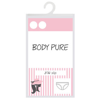 Body Pure Kadın 3'Lü Düşük Bel Slip Beyaz XL