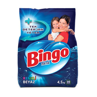 Bingo Toz Çamaşır Deterjanı 4.5 Kg Renkli&Beyaz