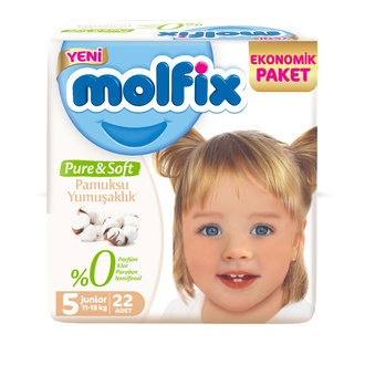 Molfix Pure&Soft Bebek Bezi Junior 22'li Eko Paket