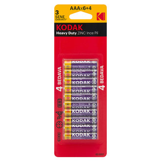 Kodak Çinko Karbon İnce Pil Blıster Aaa  6+4